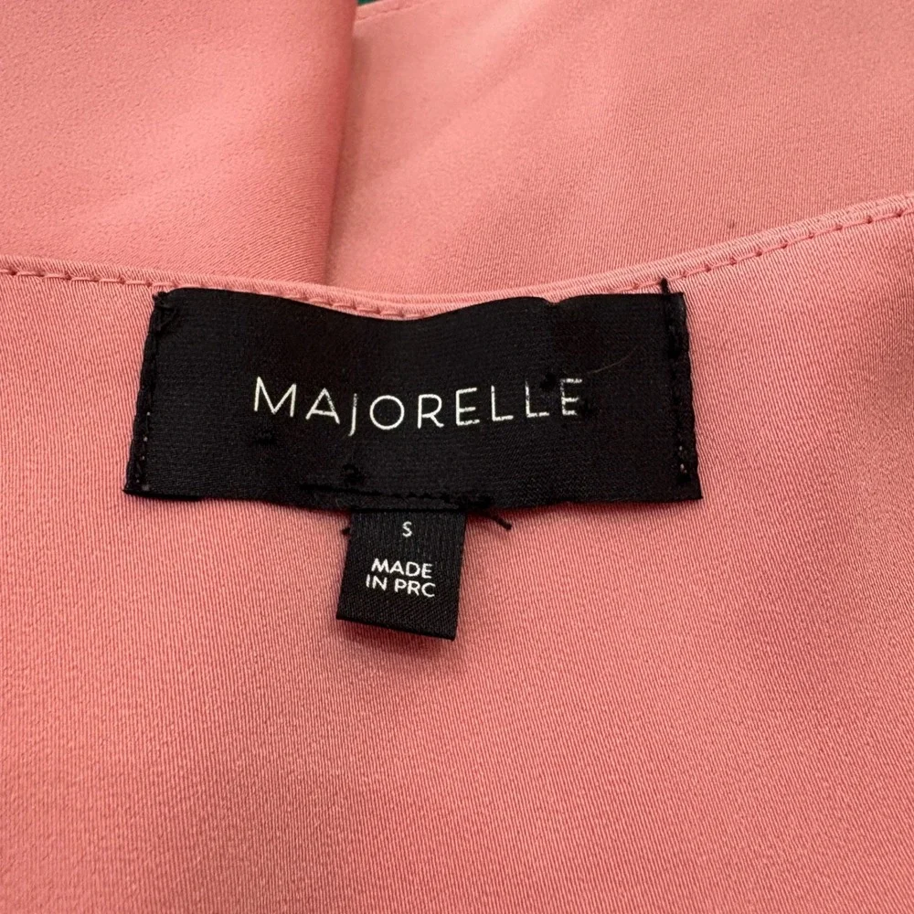Majorelle Salmon Pink Tie Front Blazer Jacket Peplum Chic Feminine Size Small‎